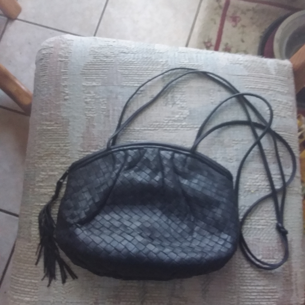 Vintage Aspects Woven Leather Crossbody bag
